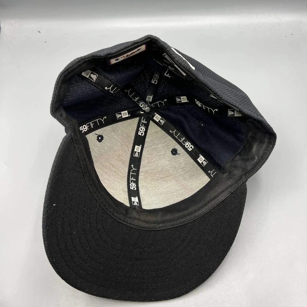 Boston Red‎ Sox Hat Men 7 1/4 Black Red Embroidered 59Fifty New Era Fitted Cap